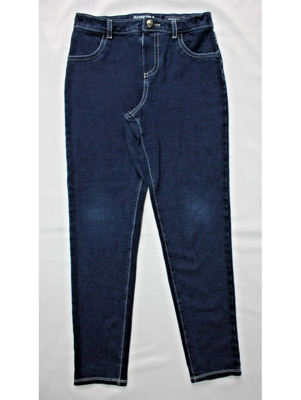 Sonoma Goods For Life Girls Size 7 Dark Wash Denim Knit Jeggings